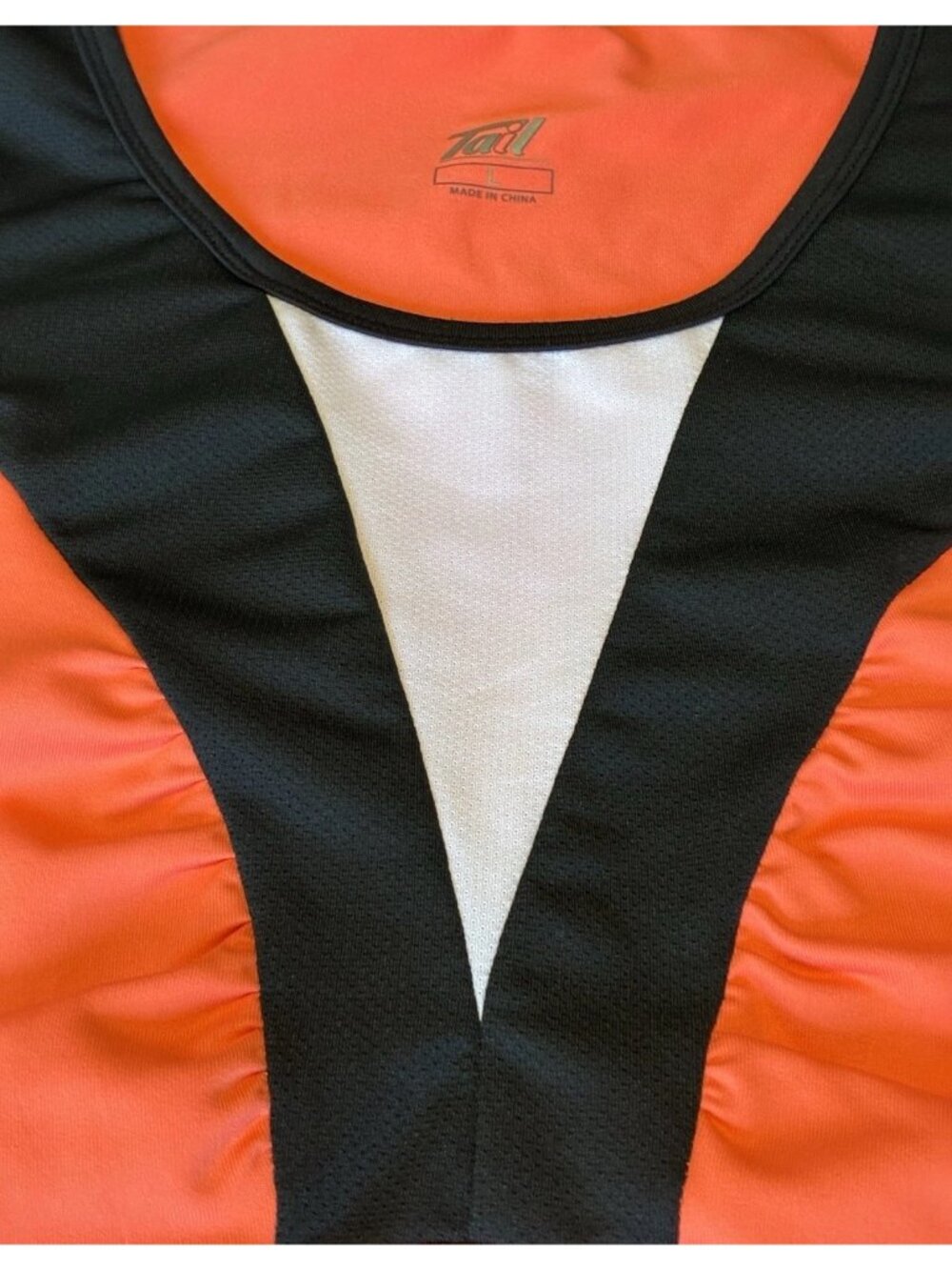Tail Tech Women's Sleeveless Golf tennis Top Size L Orange V-Neck Athletic Shirt